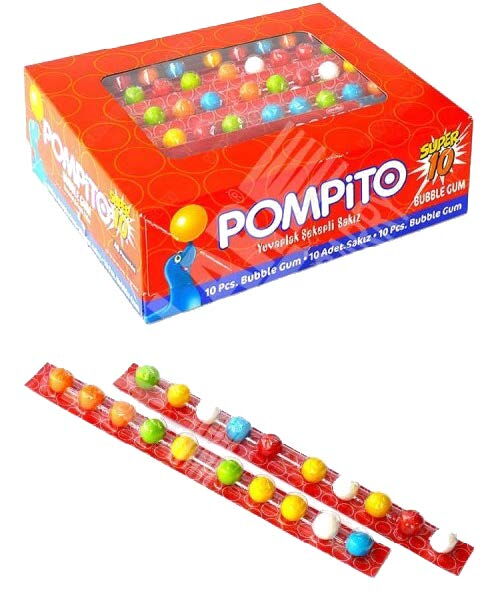 Kervan Pompito Misket Sakız 10'lu X 48 Adet