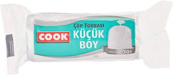 Cook Best Çöp Poşeti 44*47 cm 25 Yaprak Beyaz Küçük X 50 Adet