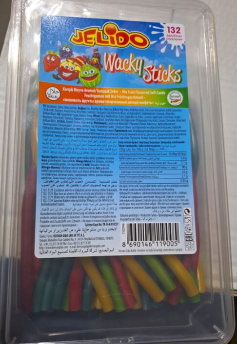 Kervan Jelido Wacky Sticks Ekşili Şeker X 1 Adet