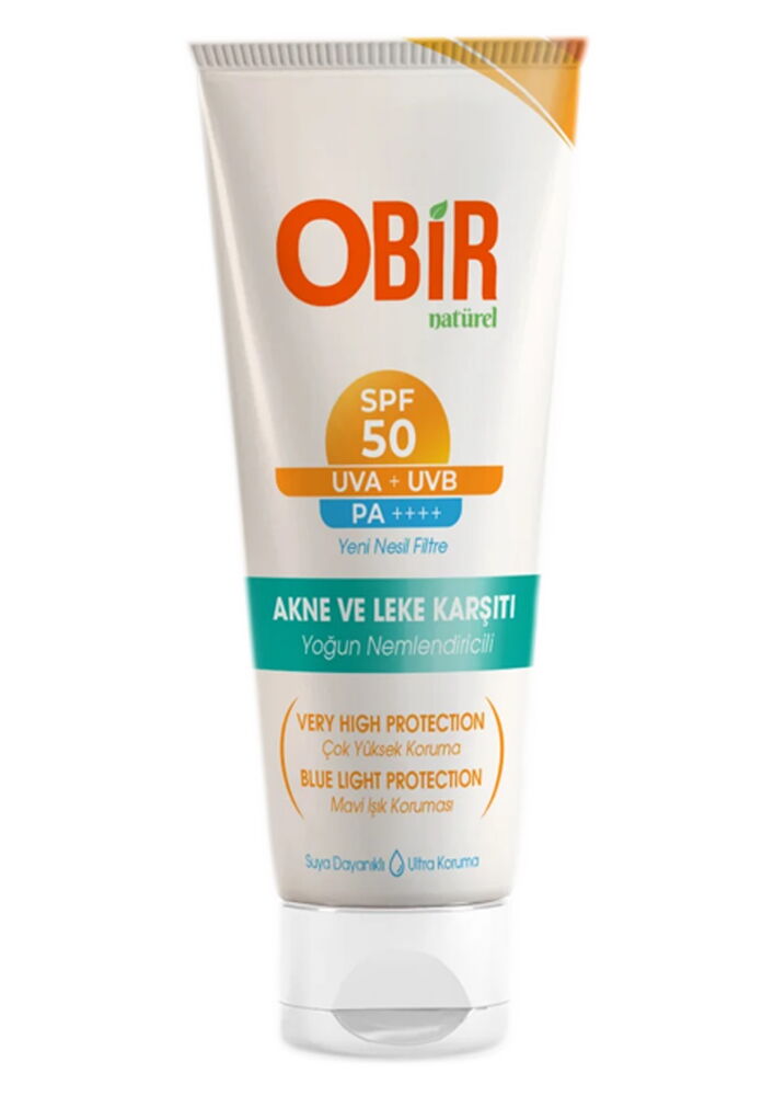 Obir Natürel Güneş Kremi Akne ve Leke Karşıtı Yoğun Nemlendiricili 75 ml X 1 Adet