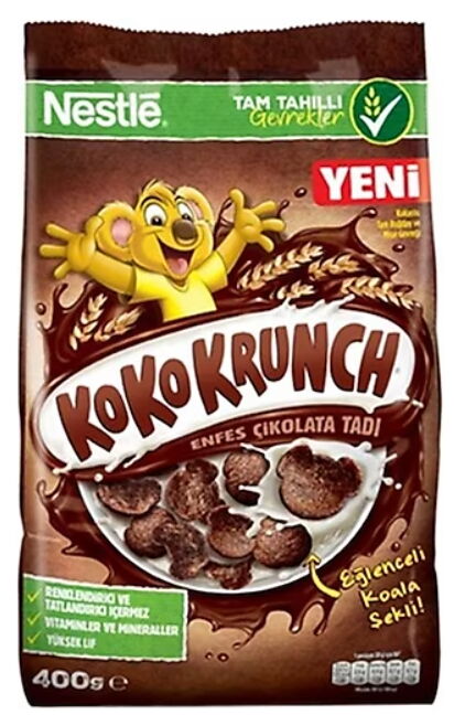 Nestle Koko Krunch Kakaolu Mısır Gevreği Kutu 400 gr X 10 Adet