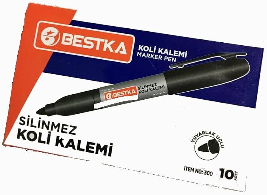 Bestka Silinmez Koli Kalemi X 10 Adet