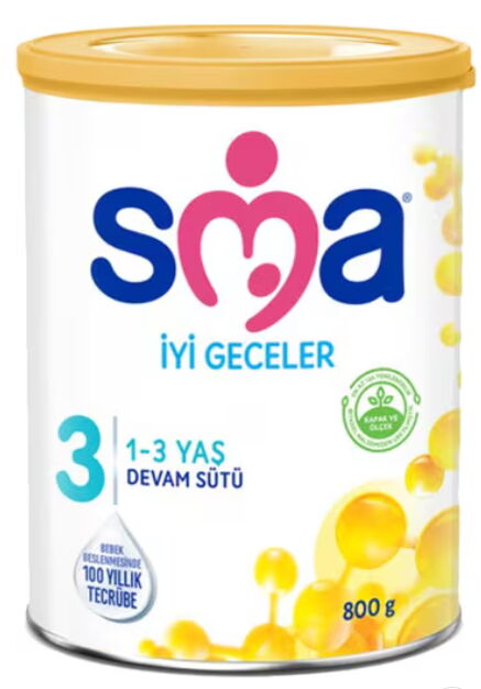 Sma İyi Geceler 3 No 1-3 Yaş Devam Sütü 800 gr X 1 Adet