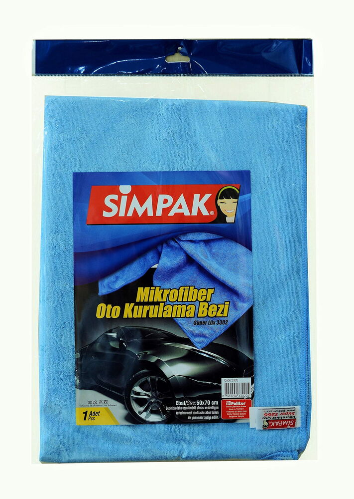 Simpak Microfiber Oto Kurulama Bezi 50*70 cm X 1 Adet