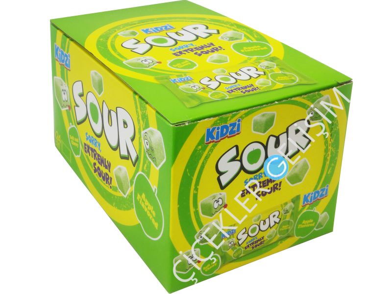 Kidzi Sour Elmalı Yumuşak Şeker X 24 Adet