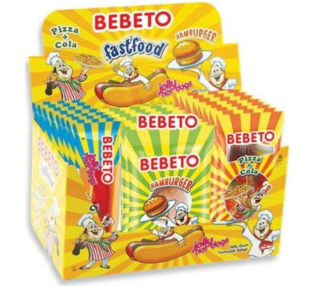 Kervan Bebeto Fast Food Yumuşak Şeker X 36 Adet