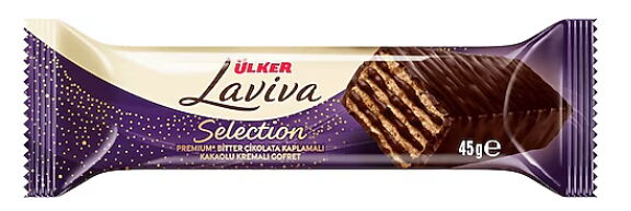 Ülker Laviva Premium Bitter Çikolata Gofret 45 gr X 18 Adet
