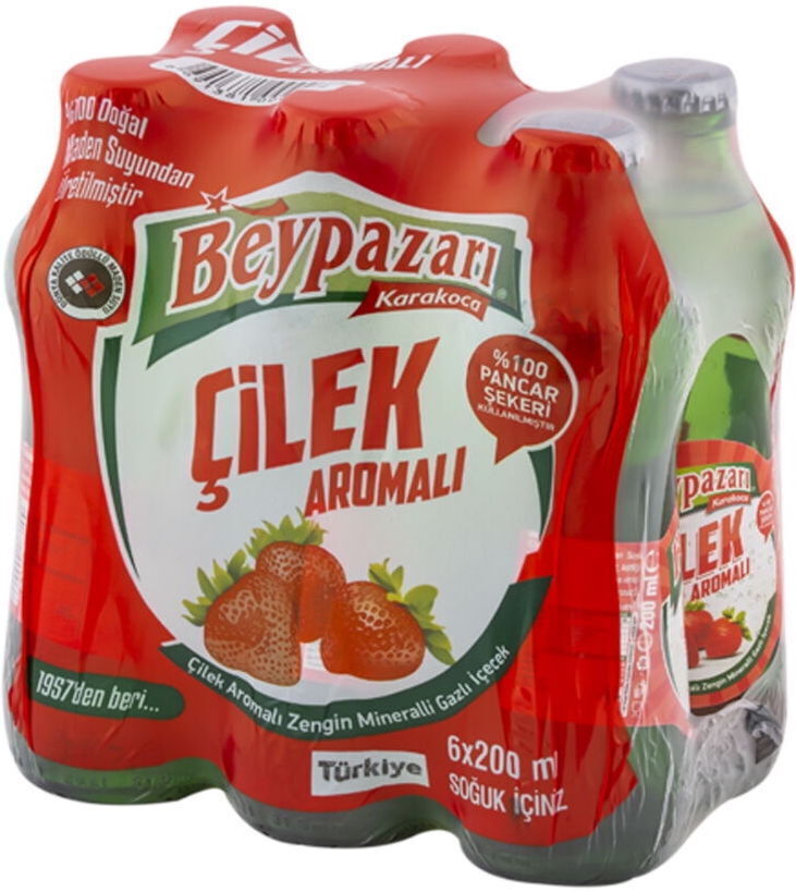 Beypazarı Çilek Maden Suyu 200 ml X 24 Adet