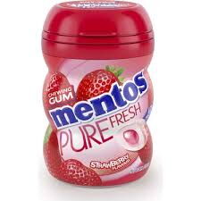 Mentos Sakız Pure Bidon Çilek X 4 Adet