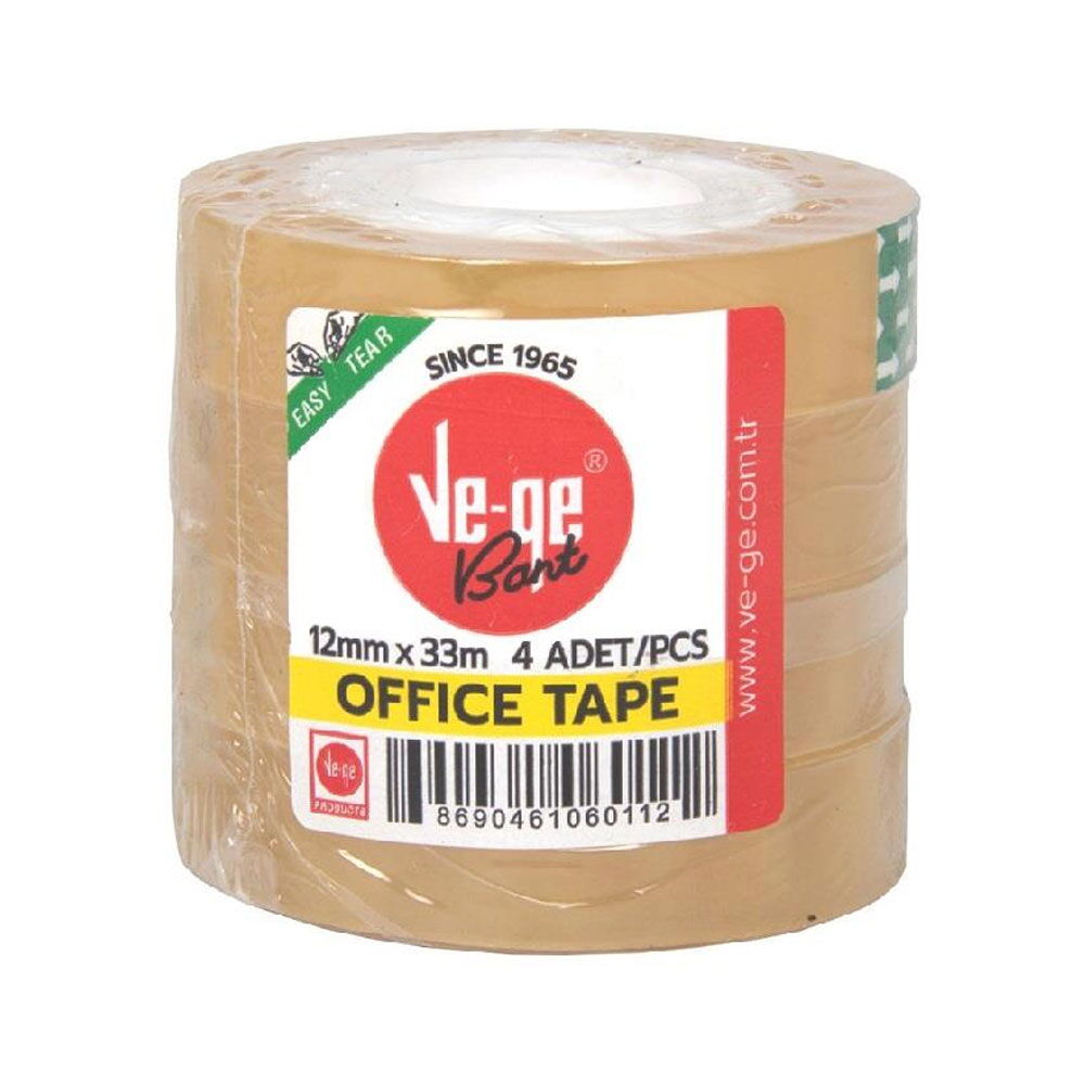 Vege Selefon Bant Offıce Tape 12x33 X 4 Adet