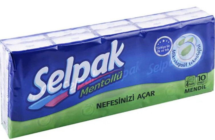 Selpak Cep Mendili Mentollü 10'lu X 10 Adet