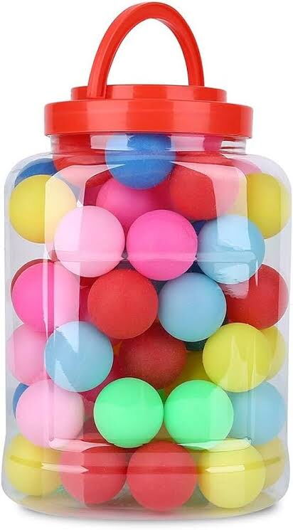 Pinpon Topu Renkli 60'lı X 1 Adet