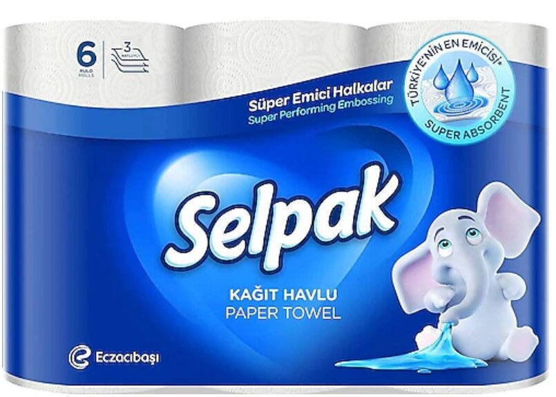Selpak Kağıt Havlu Akıllı Seçim 6'lı X 4 Adet 