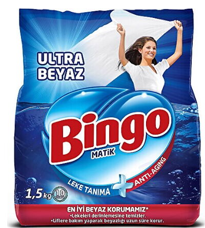 Bingo Matik Toz Deterjan Ultra Beyaz 1,5 kg X 1 Adet