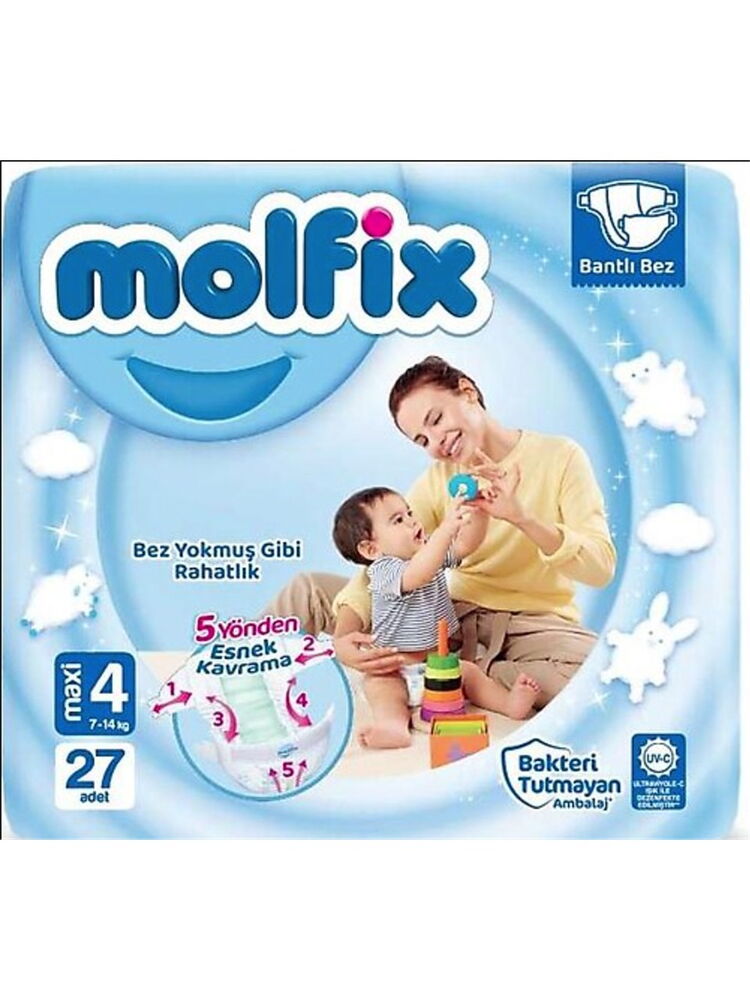 Molfix Jumbo Bebek Bezi No 4 27'li X 6 Adet