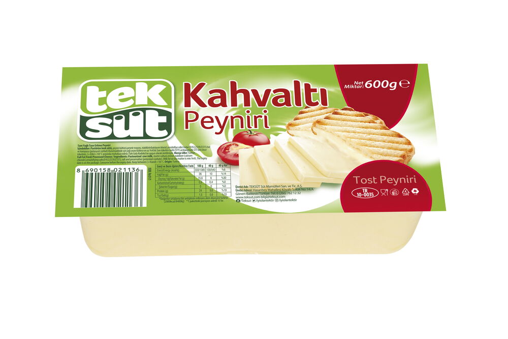 Teksüt Tost Peyniri 600 gr X 3 Adet