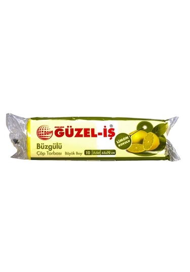 Güzel-İş Çöp Poşeti Büzgülü Büyük Boy Limon 10'lu X 12 Adet