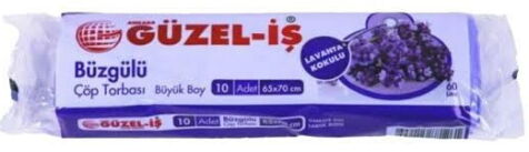 Güzel-İş Çöp Poşeti Büzgülü Büyük Boy Lavanta 10'lu X 12 Adet