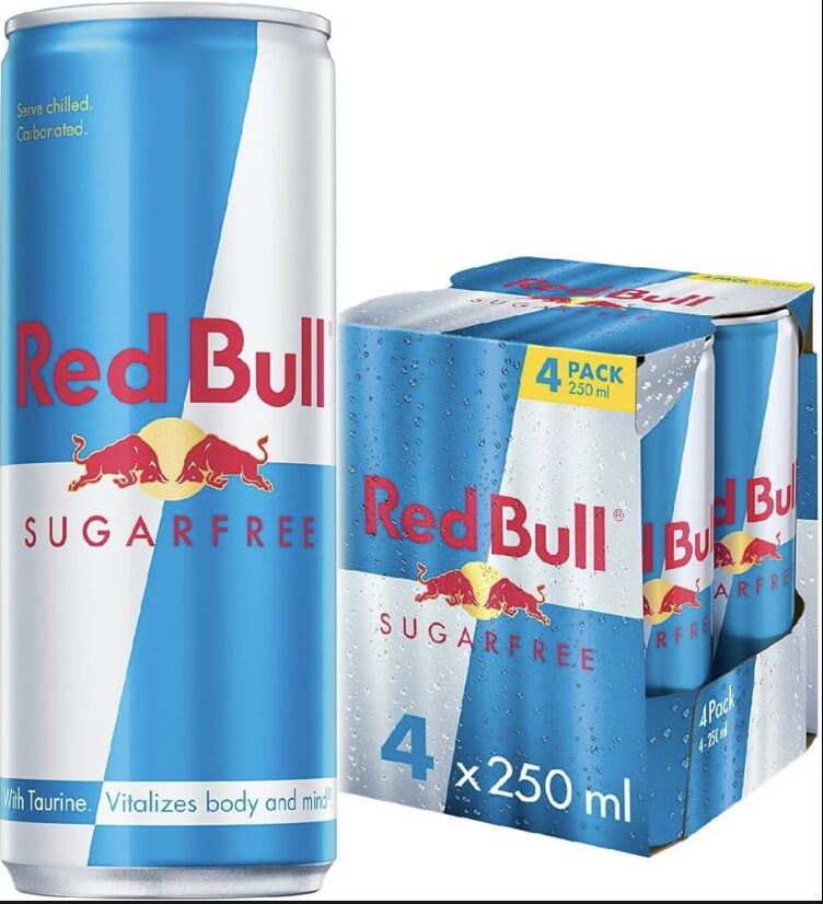 Red Bull Enerji İçeceği Sugarfree 250 ml 4'lü X 6 Adet