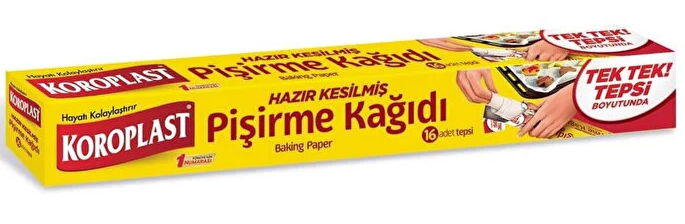 Koroplast Pişirme Kağıdı Kesilmiş 16'lı X 1 Adet