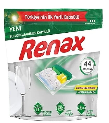 Renax Bulaşık Makinesi Tableti 44'lü X 1 Adet