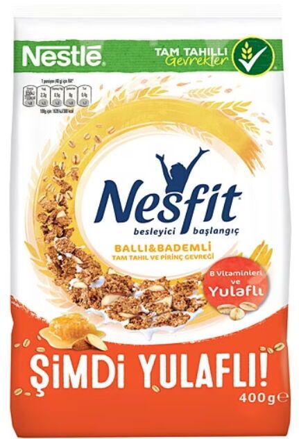 Nestle Nesfit Ballı & Bademli Mısır Gevreği 400 gr X 1 Adet