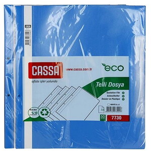Cassa Telli Dosya Plastik Eco A4 Mavi X 50 Adet #1
