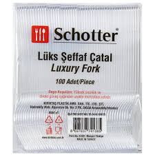 Lüx Plastik Çatal 100'lü X 1 Adet #1