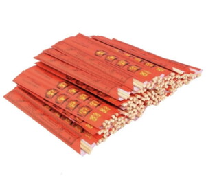 Chopstick Kırmızı Kılıflı Çin Çubuğu 24 cm 100'lü X 1 Adet #1