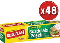 Koroplast Buzdolabı Poşeti 24x38 cm Orta X 48 Adet #1