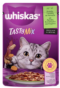 Whiskas Tasty Mix Kuzulu&Tavuklu&Havuçlu 85 gr X 28 Adet #1